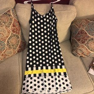 Black and Yellow Polka Dot Dress